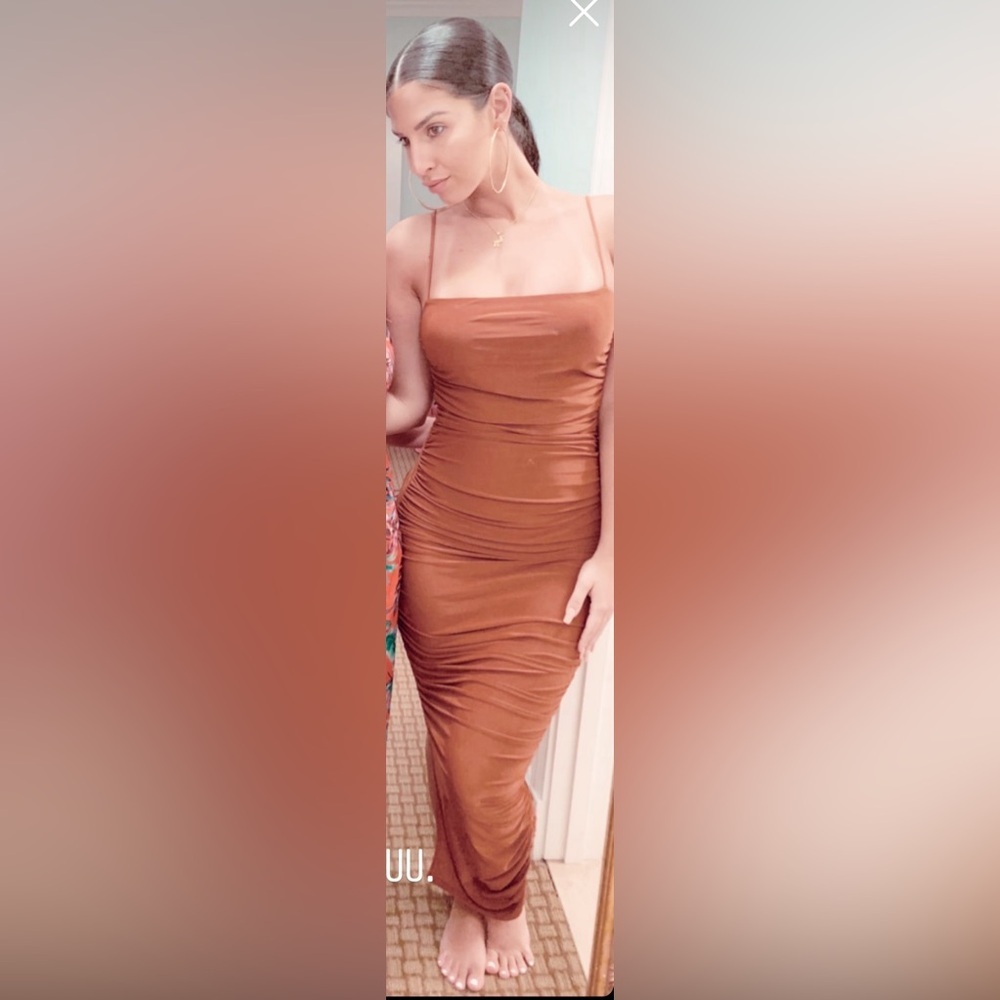 Burnt Orange Maxi Dress Size 6